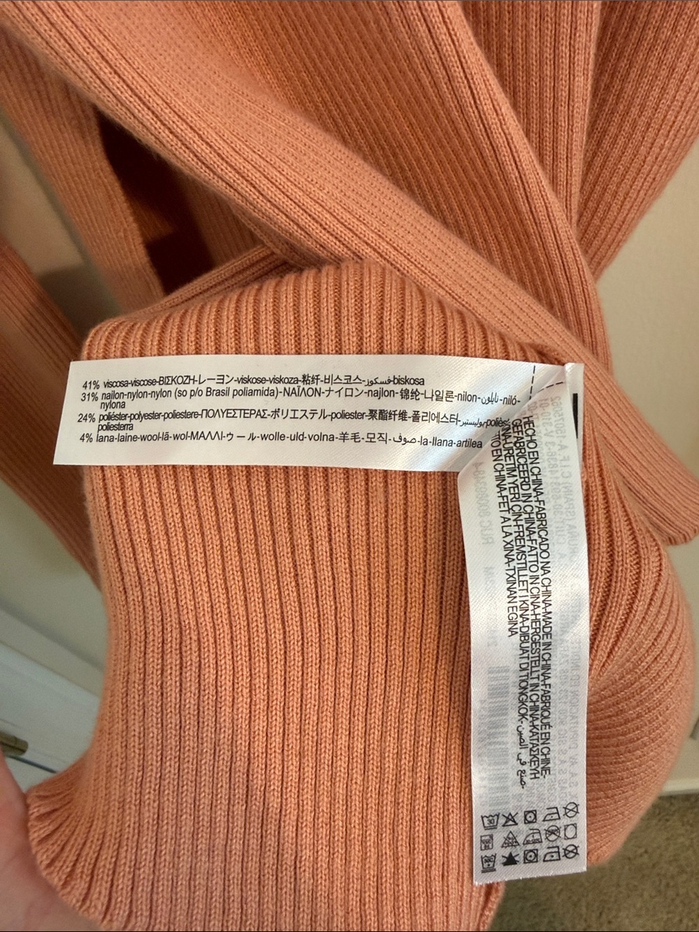 Zara Women Asymmetric Knit Mock Neck Sweater Long Sleeves // Medium - Picture 9 of 12